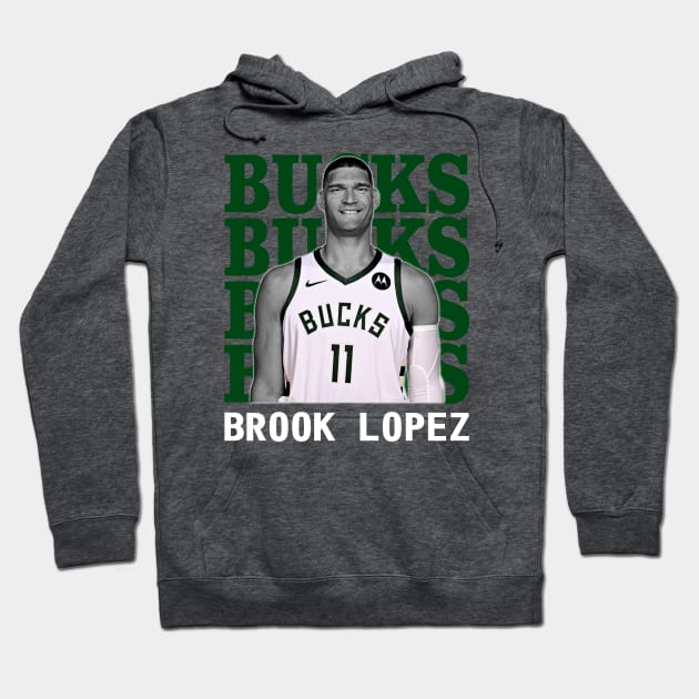 Milwaukee Bucks Brook Lopez 11 Hoodie by Thejockandnerd